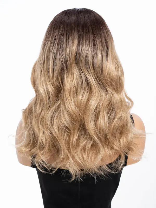 18 Inch Long Wavy Wigs for Women, Gorgeous Fluffy Wigs without Bangs, Synthetic Lace Front Wigs for Party, Daily Use 3