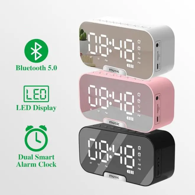 【COD】Audio Dunia Speaker Bluetooth 5.0 Jam Alarm LED Display Ultra Bass S10 6