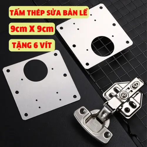 Combo Tấm vá sửa chữa bản lề, cửa tủ - TẶNG kèm vít 0