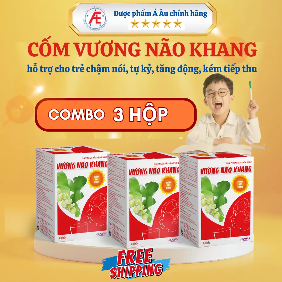 Combo 3 hộp Cốm Vương Não Khang (Hộp 30 gói) - Công ty Nam Phương