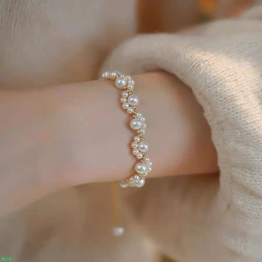 Freesia Pique Zhao Lusi Same Bracelet Cat's Paw Pearl Bracelet Light Luxury Temperament Internet Celebrity High Sense Gift Girl