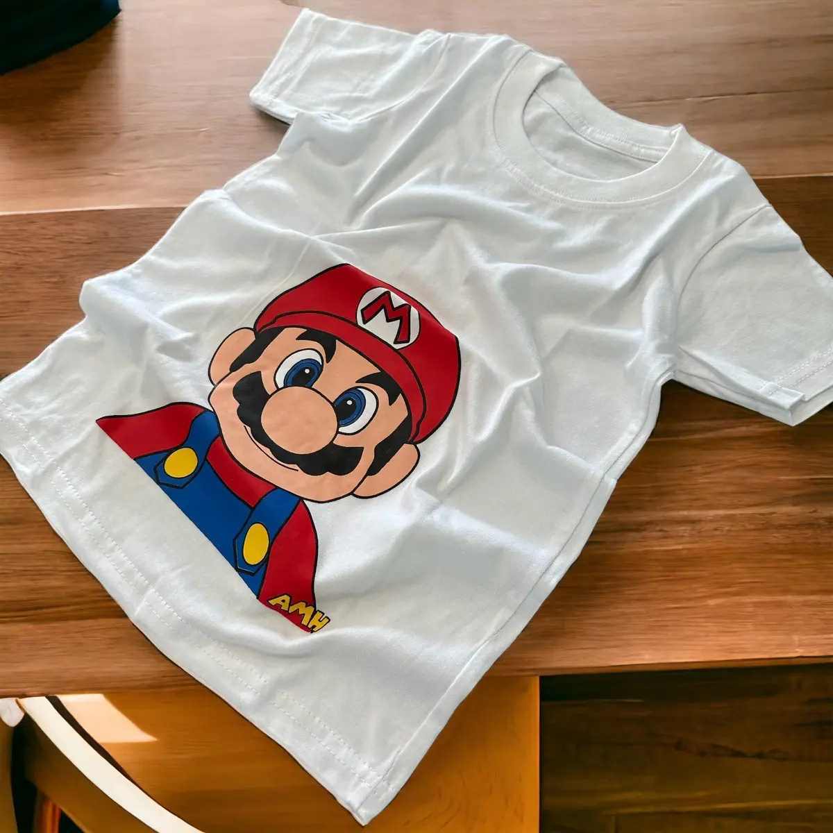 Kaos anak motif mario bahan combed 28s Fashion anak