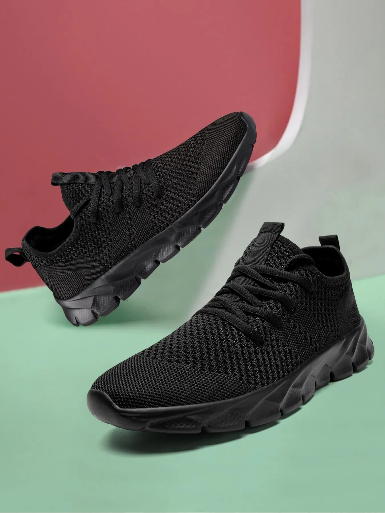Men's Fashionable Lace Up Low Top Sneakers, Casual Comfortable Breathable Sports Running Shoes, Male All-match Round Toe Shoes for Daily Wear