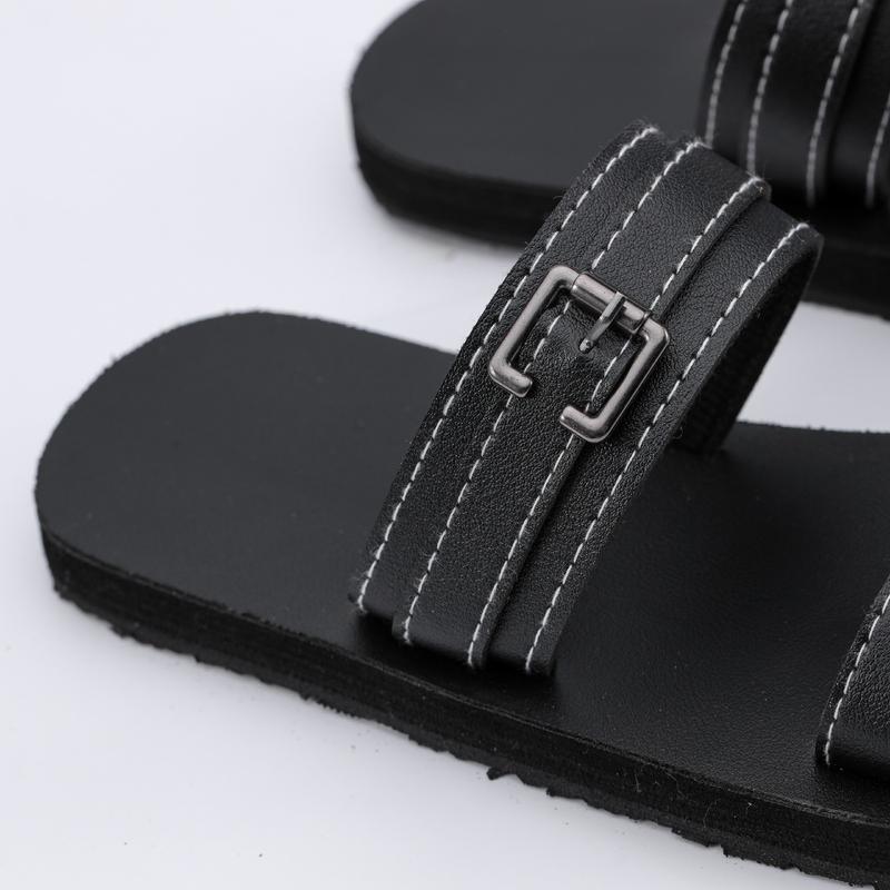 Dép sandal Nam Nữ quai da mềm Đế bệt Cao Su ôm chân mã SD60 DéP Shoes GiàY 8