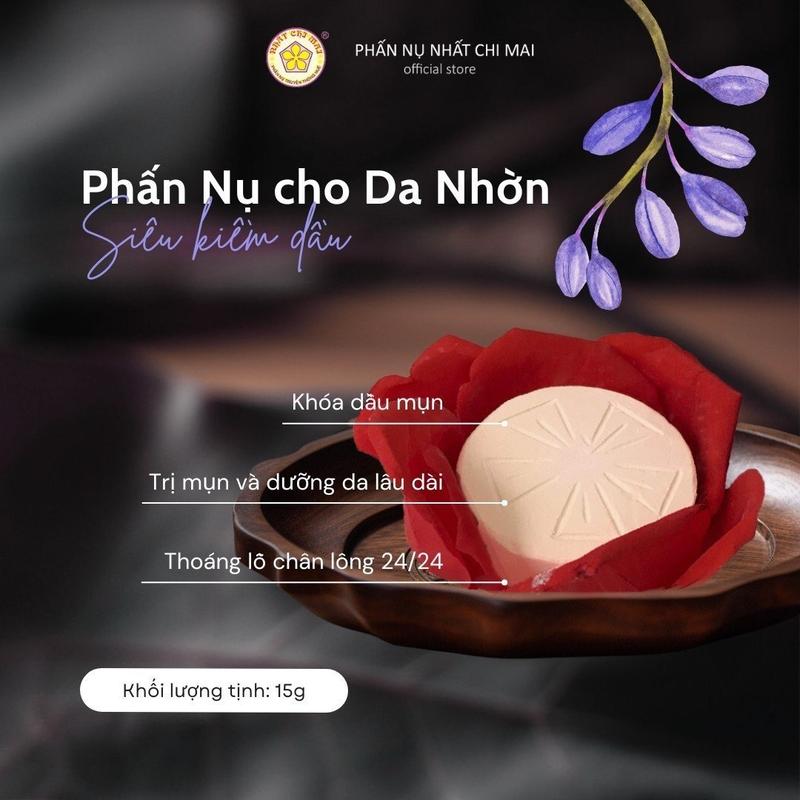 Phấn Nụ Chăm Sóc Da Nhờn, Da Dầu NHẤT CHI MAI TT3 15g - Trang điểm kiềm dầu trị mụn