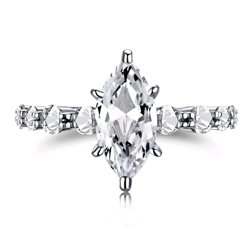 The Marquise sterling silver ring