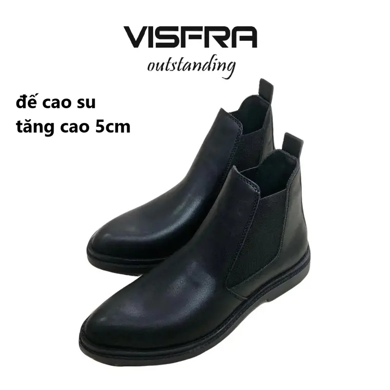 Giày da nam, boot nam cao cổ , chất da bảo hành một tháng đế cao su hai lớp đổi trả dễ dàng , B236, VISFRA 0