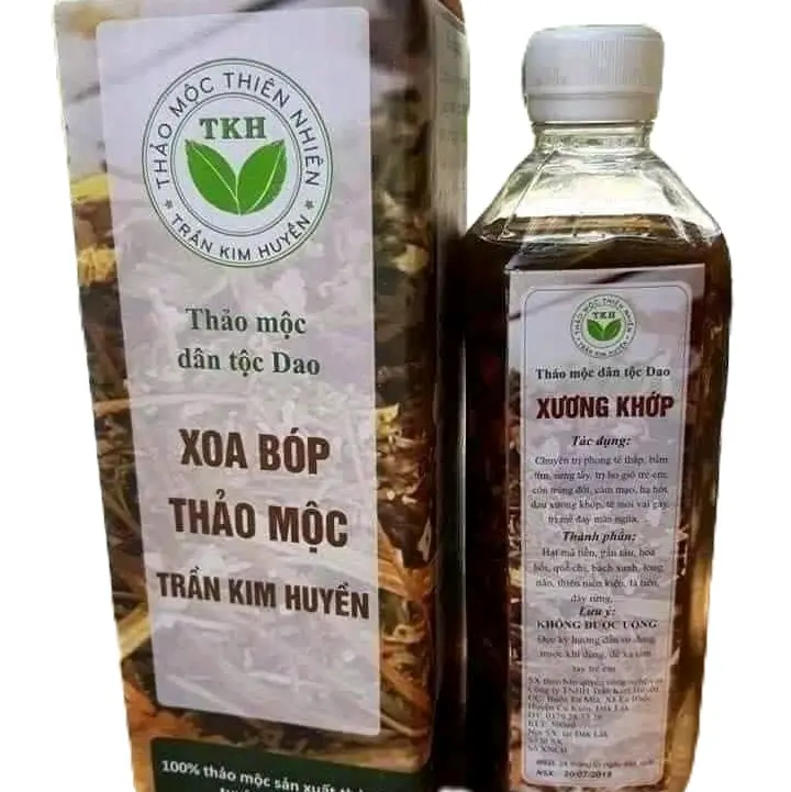RƯỢU XOA BÓP THẢO MỘC  TRẦN KIM HUYỀN Người lớn Trẻ em Hữu cơ