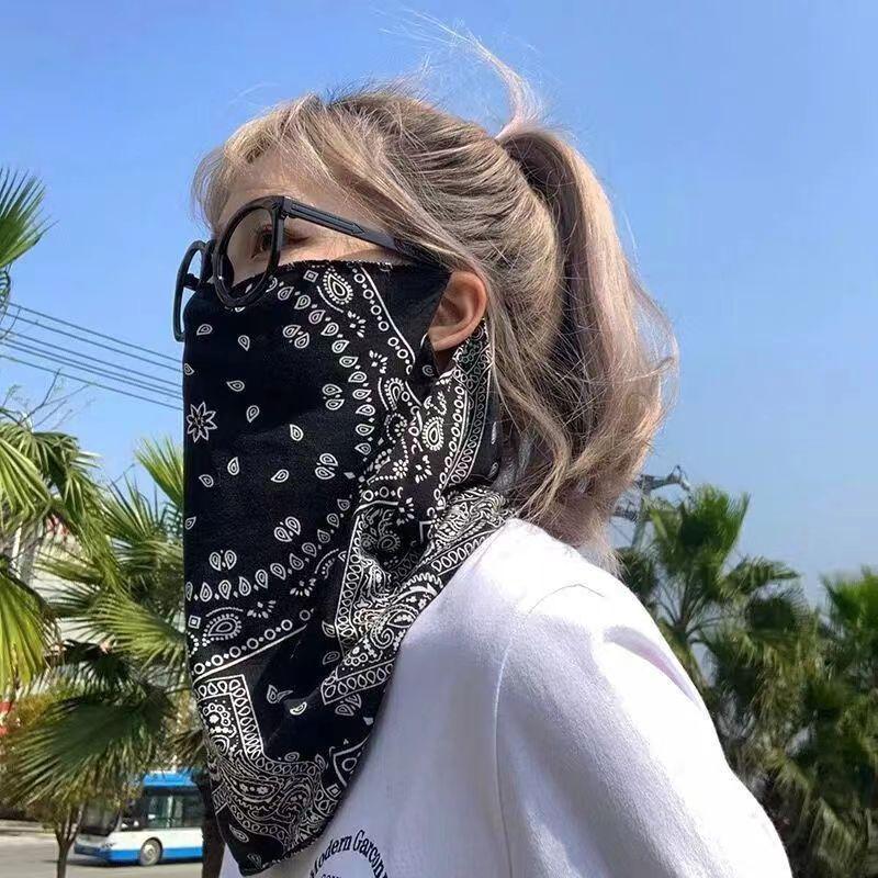 Product Introduction of Fashion Punk Sunscreen Mask For Men Women Summer Face Neck UV Protection Ear Scarf Hip Hop Outdoor Sports Cycling Bandana Scarfs 16