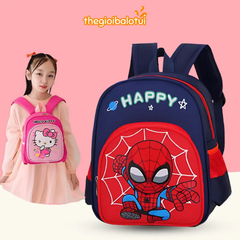 Balo trẻ em đi học mẫu giá, đi chơi đi du lịch, cặp mầm nonn hoạt hình công chúElsa Hello Kitty người nhện siêu nhân