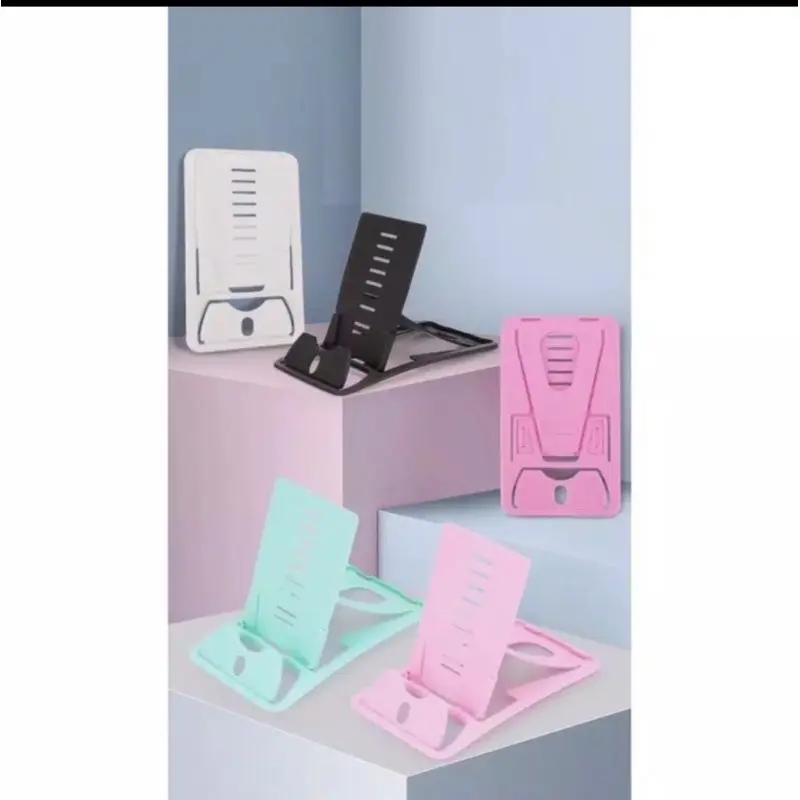 Holder Hp Meja Card Phone Mini Universal Stand Handphone Kecil Tipis Dudukan Tempat Sandaran Hape Model Kartu - DISTRIBUTHOR 7