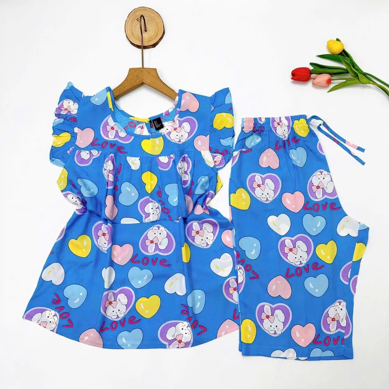 Bộ Tole Lanh Lửng Cánh Tiên bèo ngực size từ 40-75kg Nữ Women Áo Top