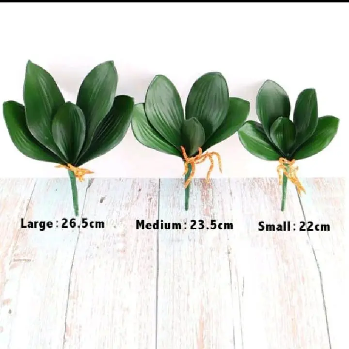DAUN ANGGREK LATEX ( terlengkap semua ukuran ) daun imitasi latex Dekorasi