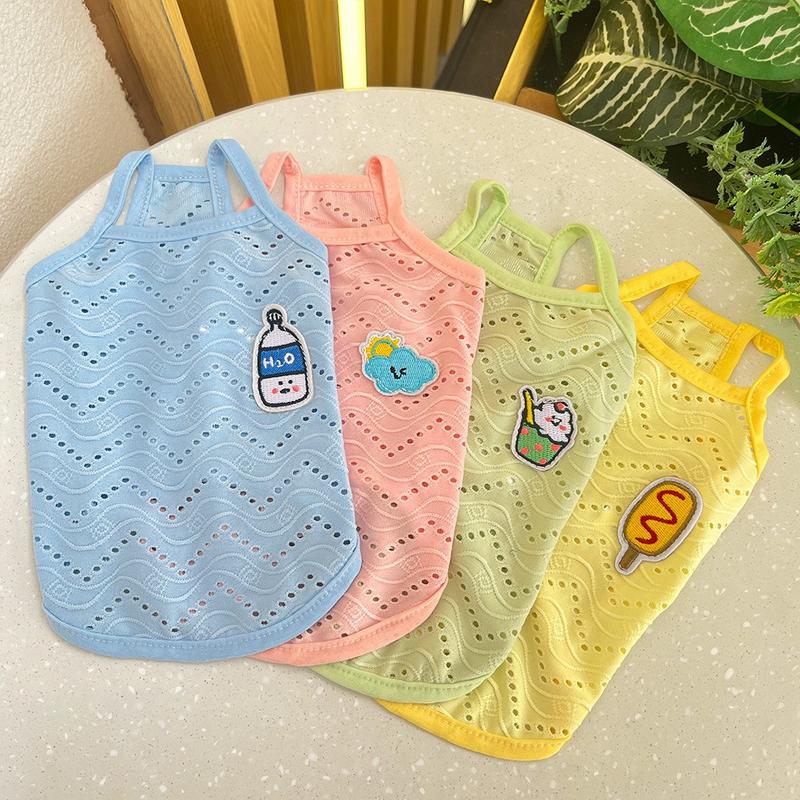 Product Introduction of Quần áo cho chó, Bảy Pet, cho Shih Tzu, lưới thoáng khí, áo vest cho thú cưng, áo phông cho mèo mùa hè, quần áo cho chó Con đơn giản 11