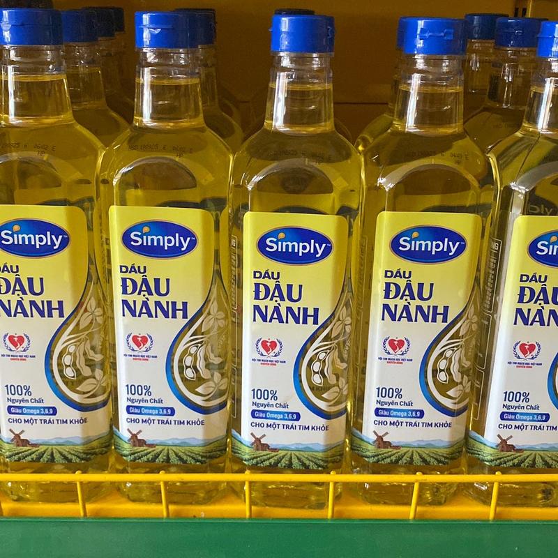 Combo 5 chai dầu đậu nành simply 1lit Dầu Ăn
