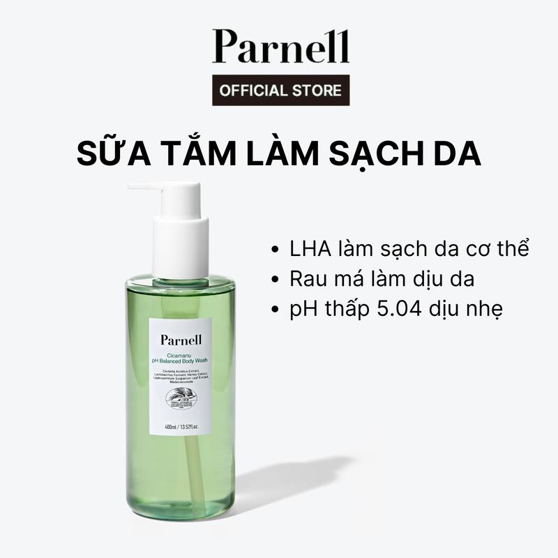 Sữa tắm cân bằng độ pH giảm mụn cơ thể Parnell Cicamanu pH Balanced Body Wash 400ml Dưỡng Da Body Dưỡng Body