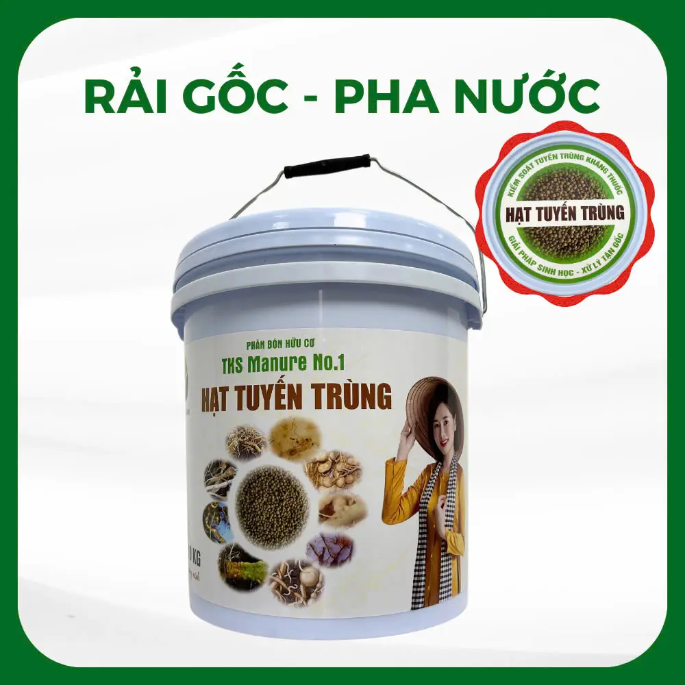 Hạt Tuyến trùng Xô 10kg - PH Việt Nam - dạng Sinh Học - Phân bón Hữu Cơ - Triệt Để U Rễ, Cháy Lá, Héo Dây