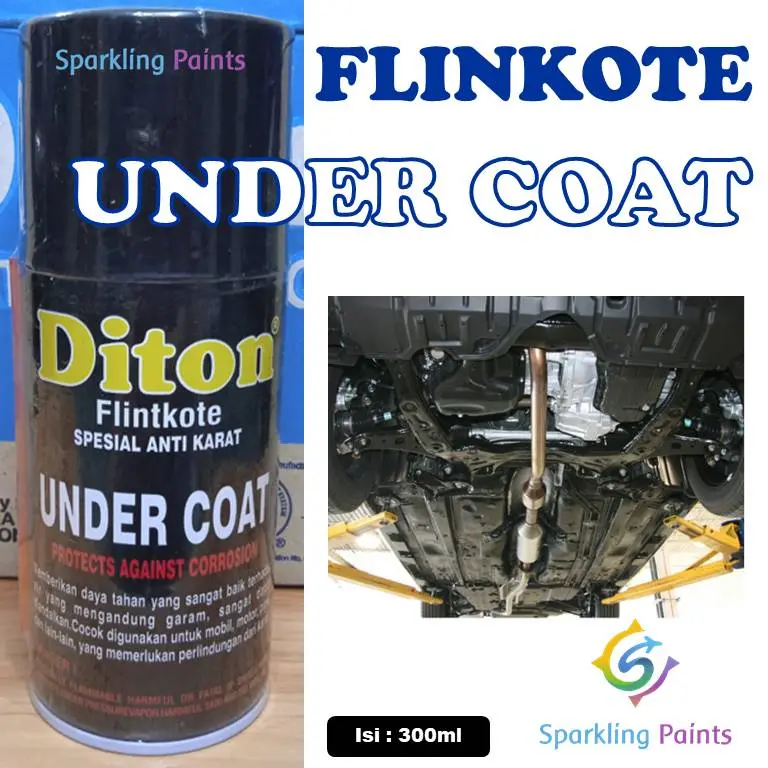 Diton Flinkote Undercoat Under Coat ANTI KARAT Flinkot Pelindung Rangka Kerangka Motor Mobil