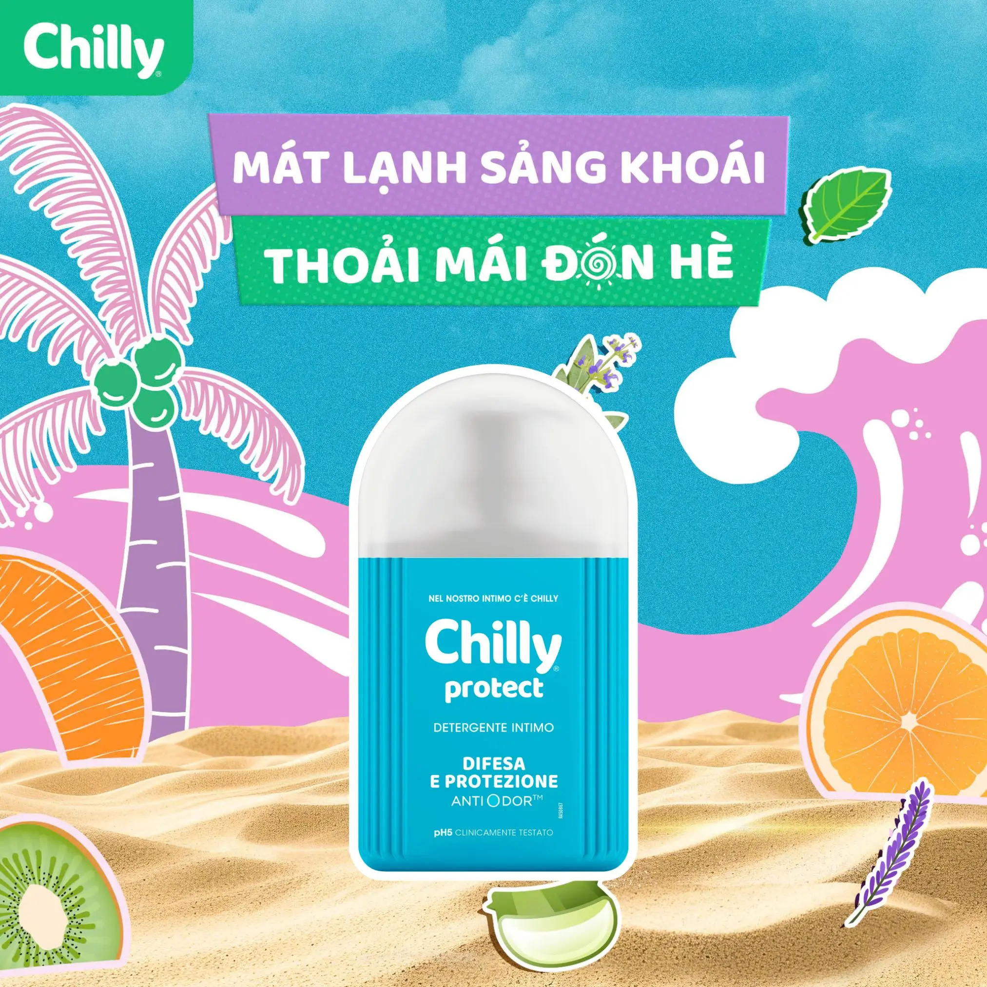Chilly Protect - Dung dịch vệ sinh phụ nữ - Lọ 200ml