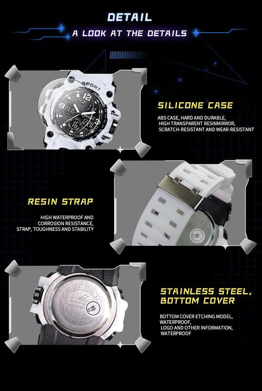 Product Introduction of MSTIANQ Men's Youth Original ElectronicWatch High School Student Trend Hand Clock SportsWaterproof Luminous Red Digital Wristwat 19