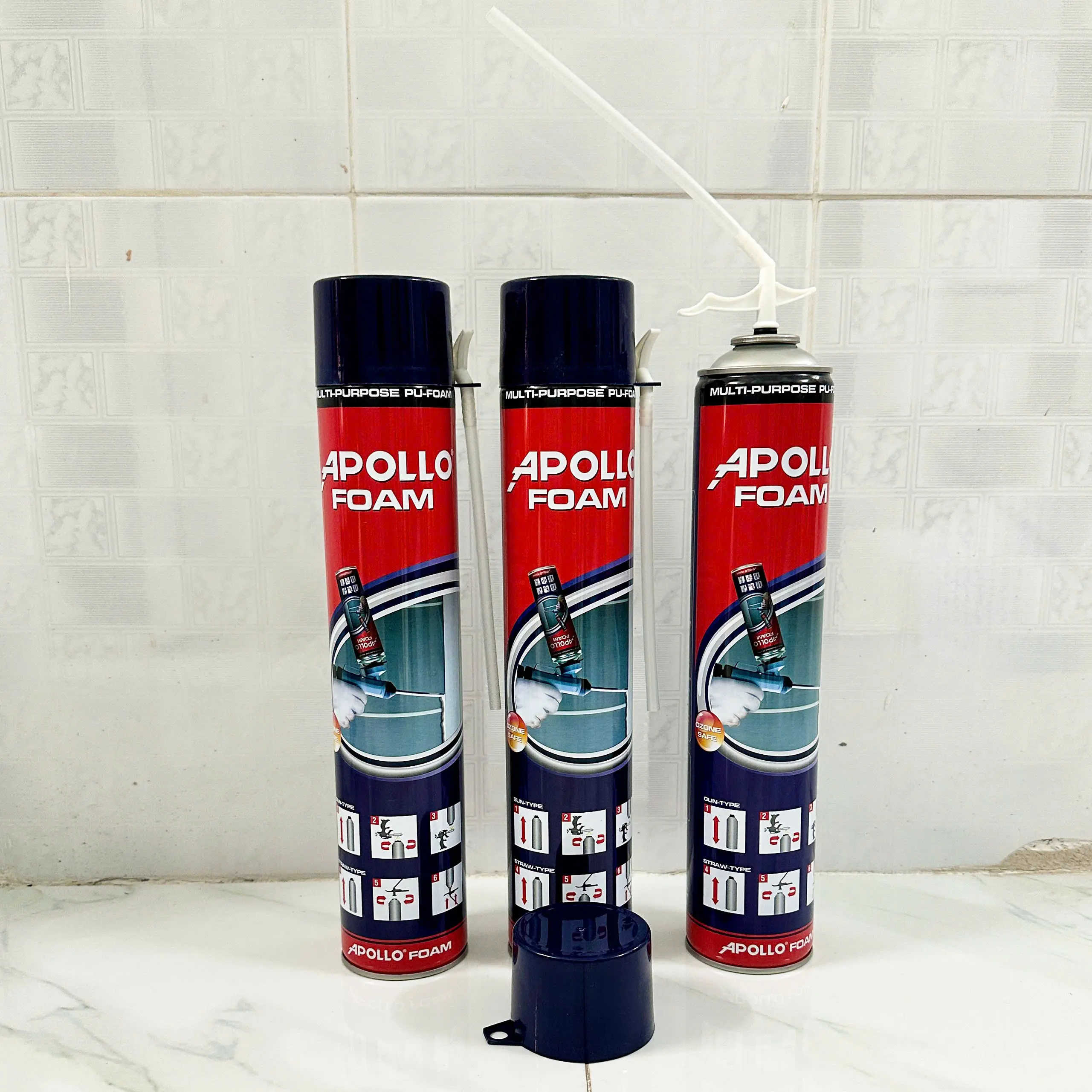 [1 chai]Keo bọt nở Apollo Foam 750ml kèm vòi siêu dính chống thấm chống dột cách âm cách nhiệt