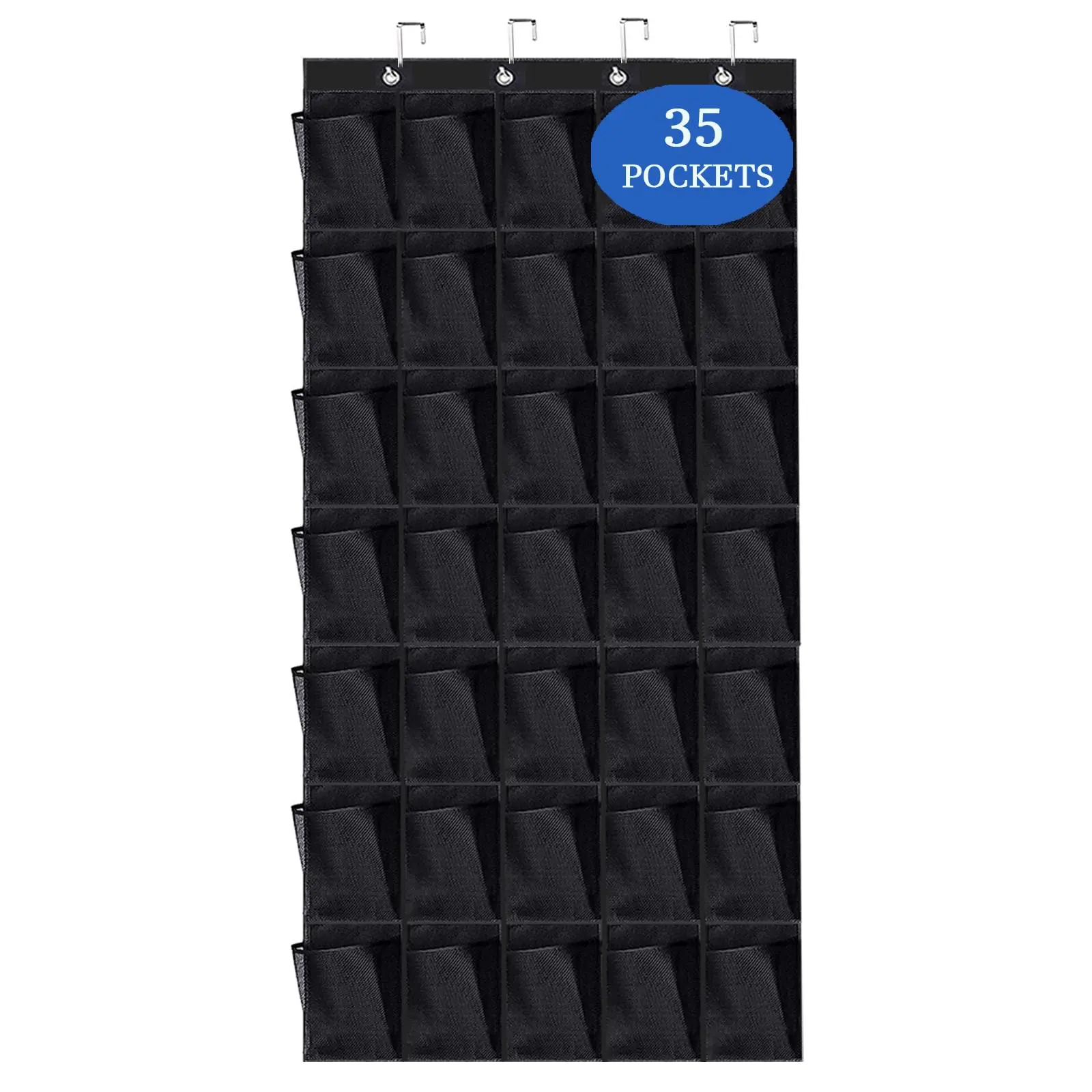 Shoe Storage Hanging Bag, 1 Count 35 Pockets Door Back Shoe Storage Organizer, Collapsible Shoe Organizer for Home Bedroom