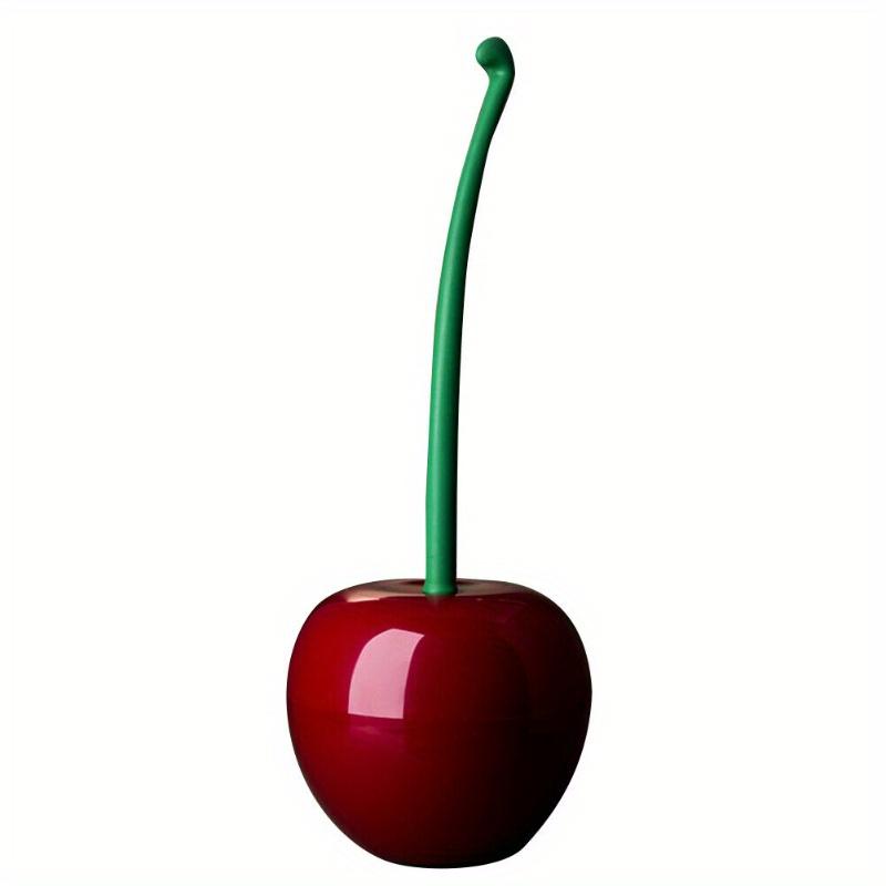 Product Introduction of 1pc Cherry-Shaped Toilet Brush With Holder - Easy-Clean, Durable Bristles – Freestanding, Compact Design for Modern Bathroom Decor & Improved Hygiene 4