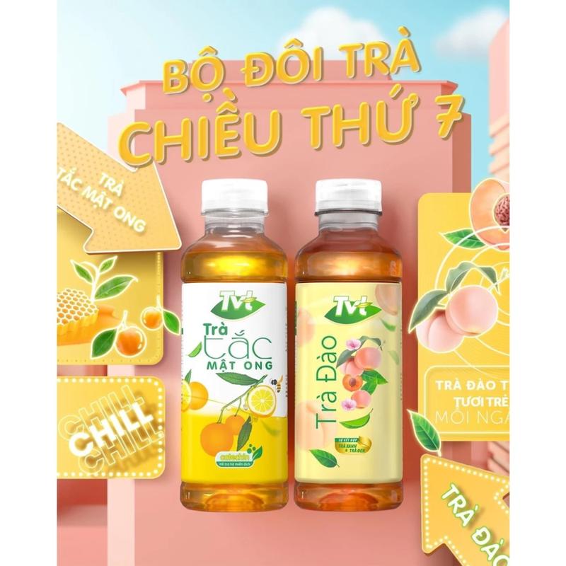 [Lốc 06 chai 450ml] Trà Tắc Mật Ong TVT mát lạnh thanh khiết bổ sung đề kháng 3