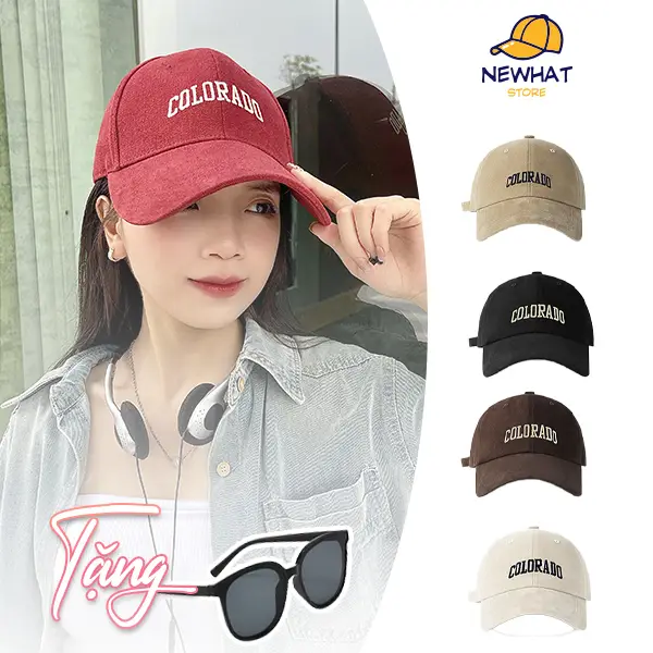 【DÀNH CHO ĐẦU TO】Mũ lưỡi trai nam nữ phong cách Hàn Quốc, nón kết kiểu dáng mới, nâng cấp thiết kế dành riêng cho chu vi đầu lớn, vành rộng,sâu lòng, hỗ trợ che khuyết điểm mặt tròn, đầu to, mũ thêu trẻ trung, mũ đôi nam nữ . 【COLORADO】
