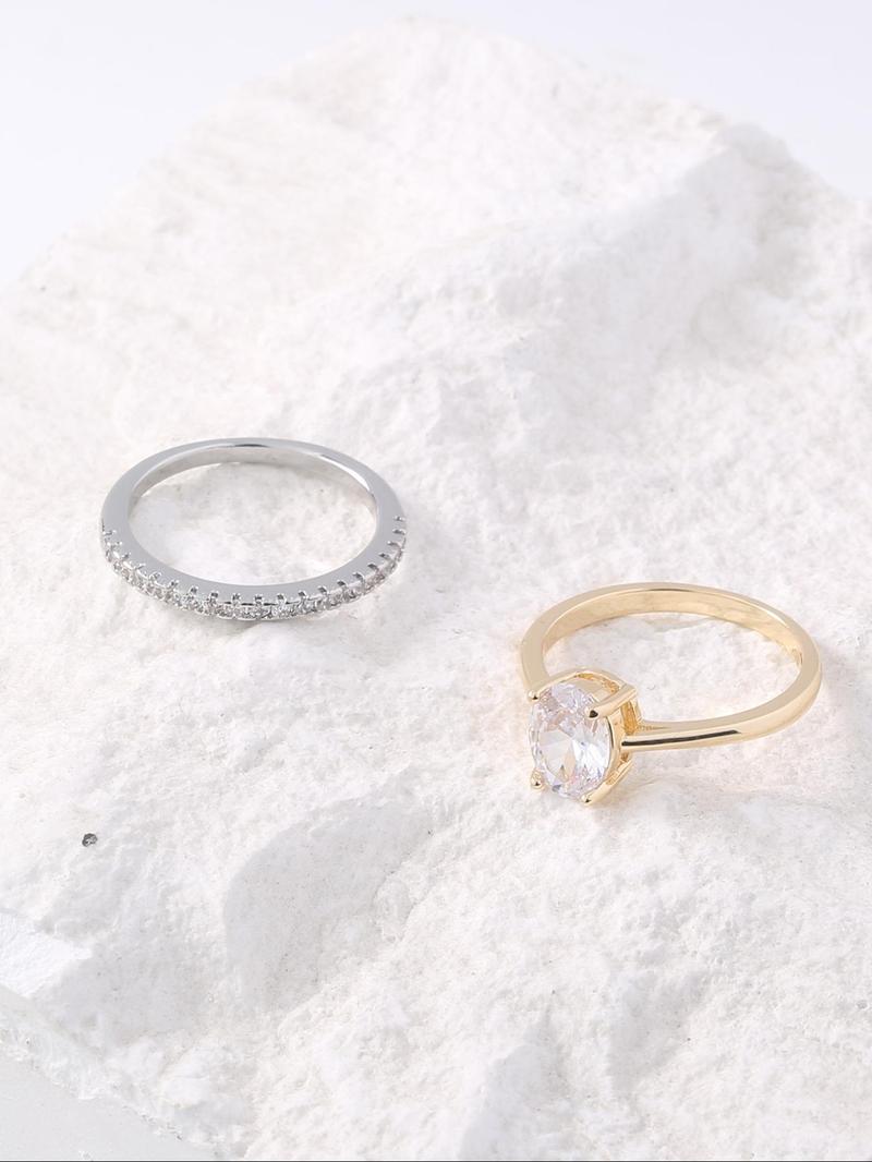 Product Introduction of Women's Elegant Minimalist Ring, Trendy Exquisite Engagement Ring, Chic Gorgeous Jewelry As Gift for Girlfriend 5
