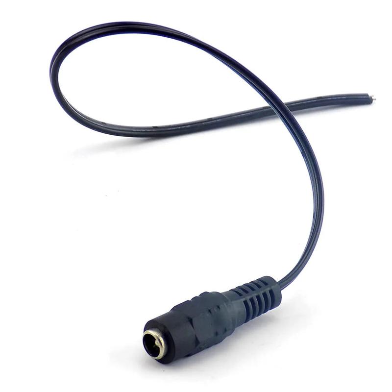 OhLinTek 1/5/10pcs 12V DC 5521 Male Female Connectors jack cable adapter plug power supply wire cord 5.5 x 2.1mm for LED Strip Light CCTV Camera 8