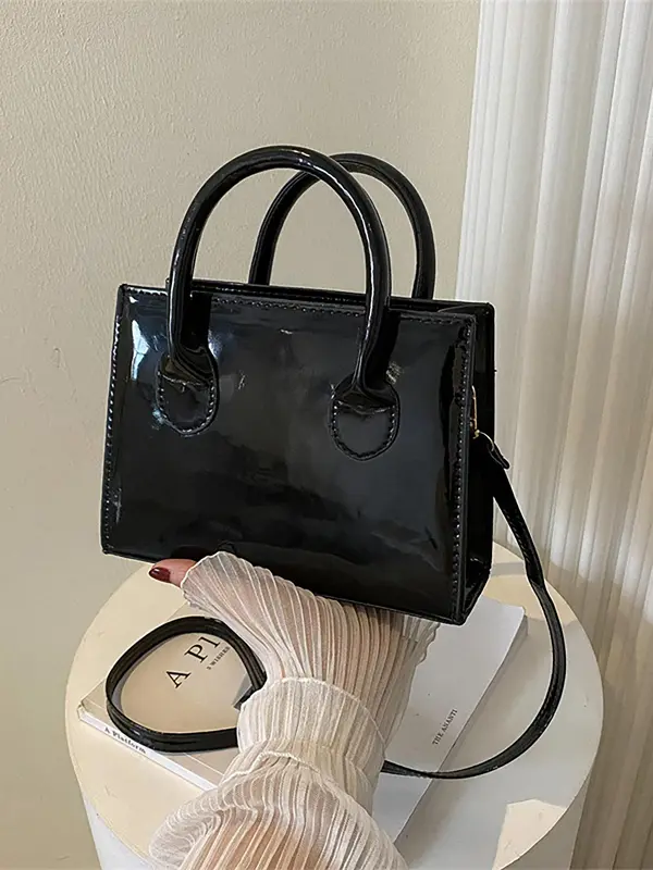 Trendy Minimalist Zipper Small Compact Square Bag, Personalized Luxury Handbag, Elegant Pu Leather Shoulder Crossbody Bag for Daily Use As Birthday Gift for Friend, Gift for Mom Mother's Day Gift, Purse Women, Sling Purse 8