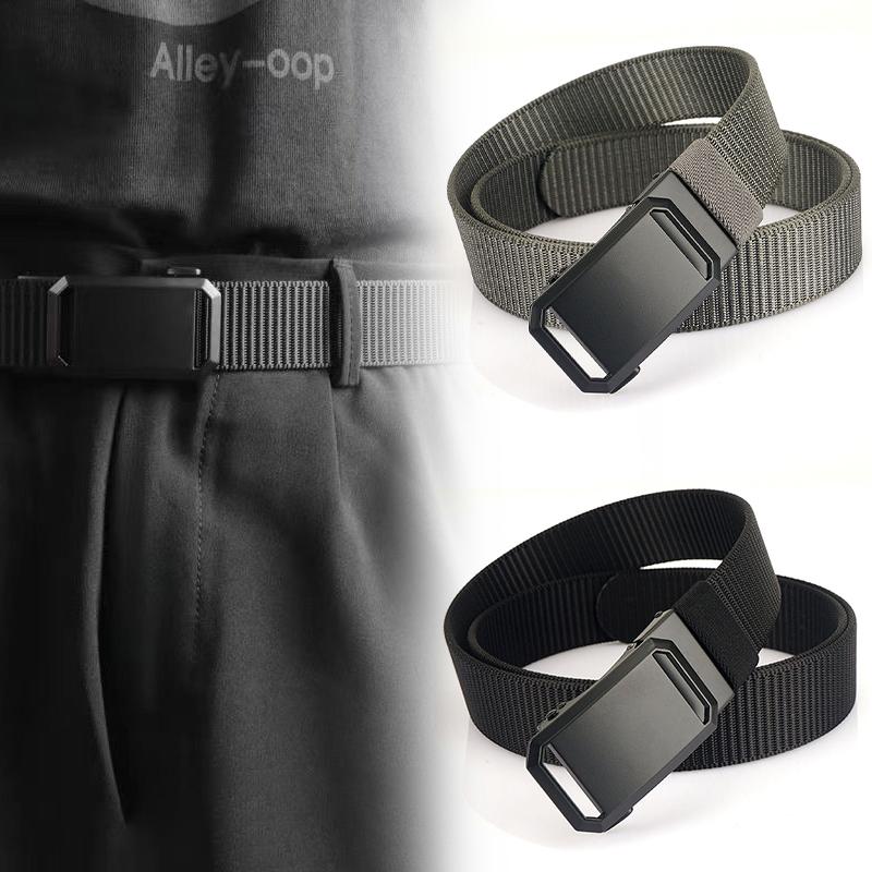 Men's Belt Outdoor  Belt Multi Functional Automatic Metal Buckle Nylon Belt High Quality Canvas Belt ﻿ 1
