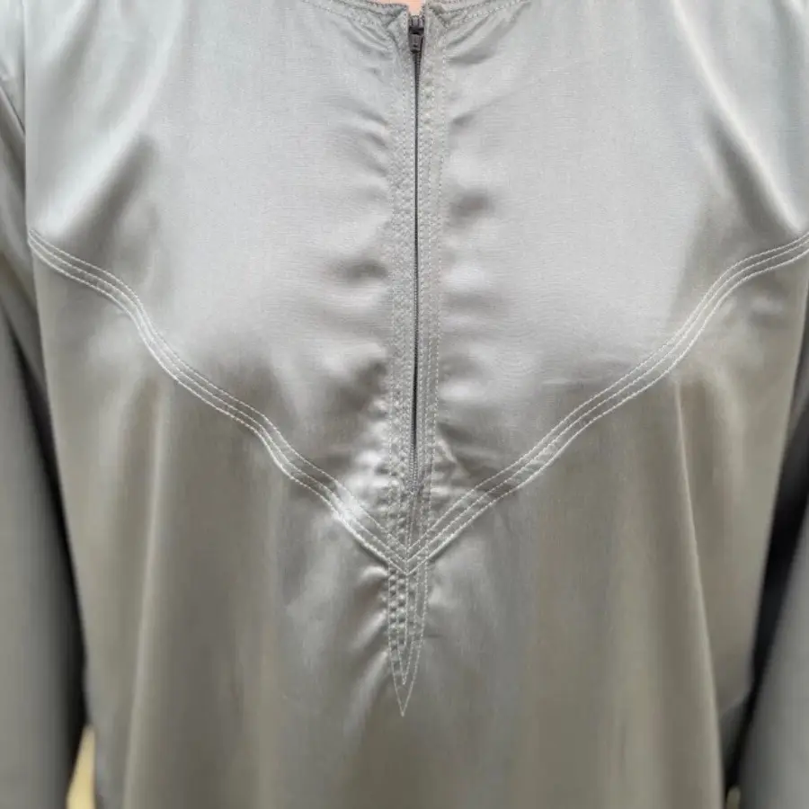 Children’s boys khaki green Thobe jubba long Islamic traditional dress polyester