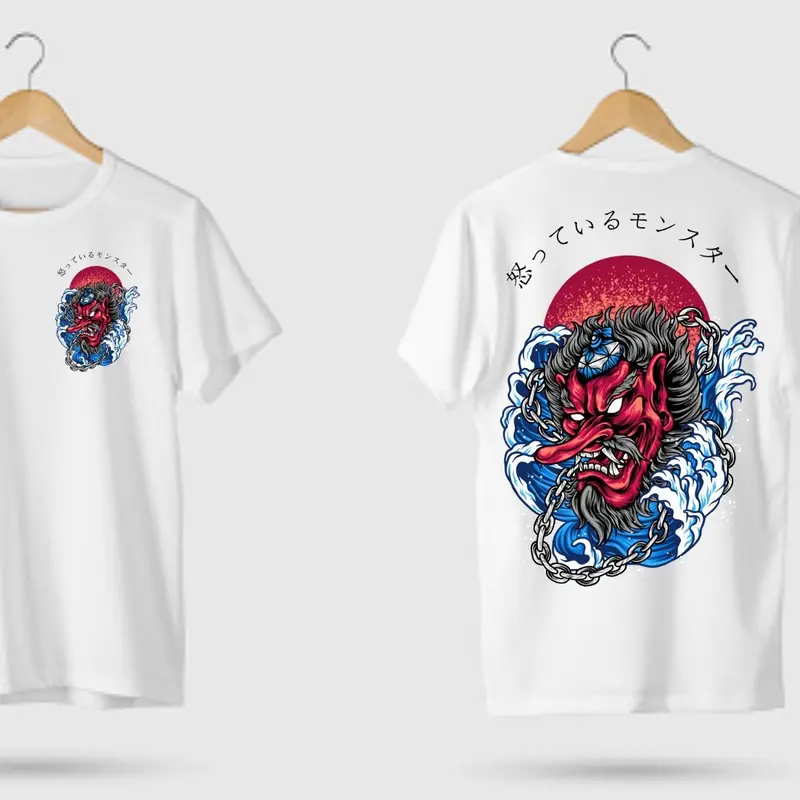 Kaos Distro Motif Jepang  Baju Jepang JP 5 Part 1 Unisek Pria Wanita Combed Digital Pendek Katun Nyaman Printing 1
