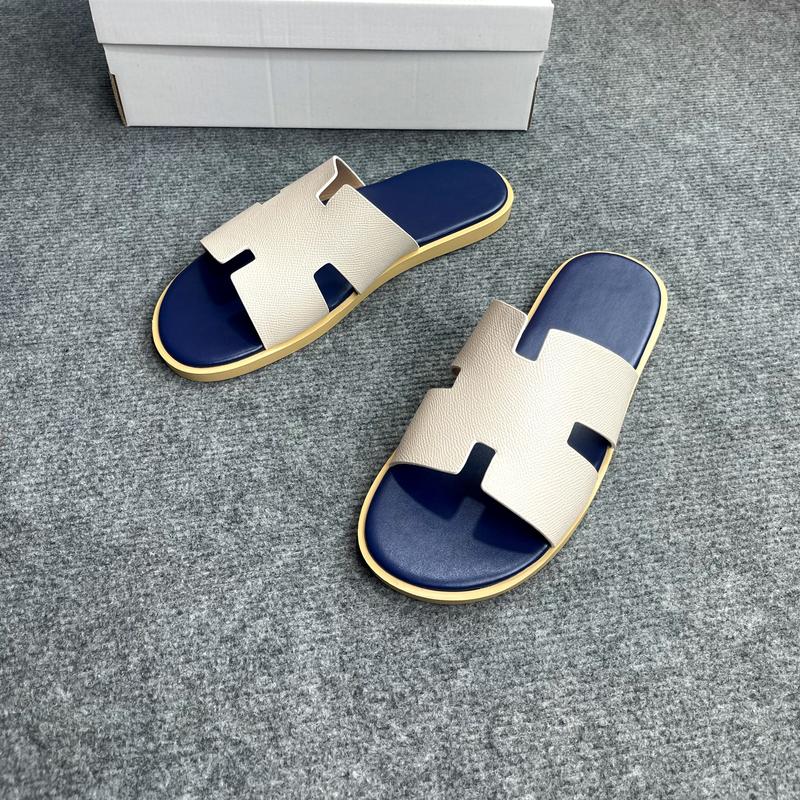 [Hàng loại 1 - Sơn Viền Quai] Dép Nam/Nữ Chữ H Size 36-45 Quai Kem Phom LikeAuth, Dép Da Quai Ngang Trend 2024, Đế Cao Su Cao Cấp, Dép Thời Trang (Nhung Đồng Quai Hậu Sandal DéP Đế Bằng) 3
