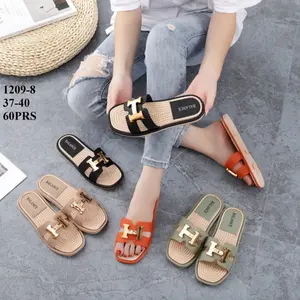 SANDAL FLAT WANITA H BLC CYARA IMPORT