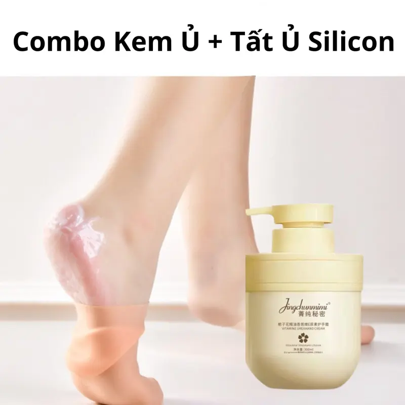 Combo Kem Dưỡng Tất Vớ Ủ Chân Dưỡng Ẩm Chống Khô Ngăn Ngừa Nứt Gót Dưỡng Trắng Da 0
