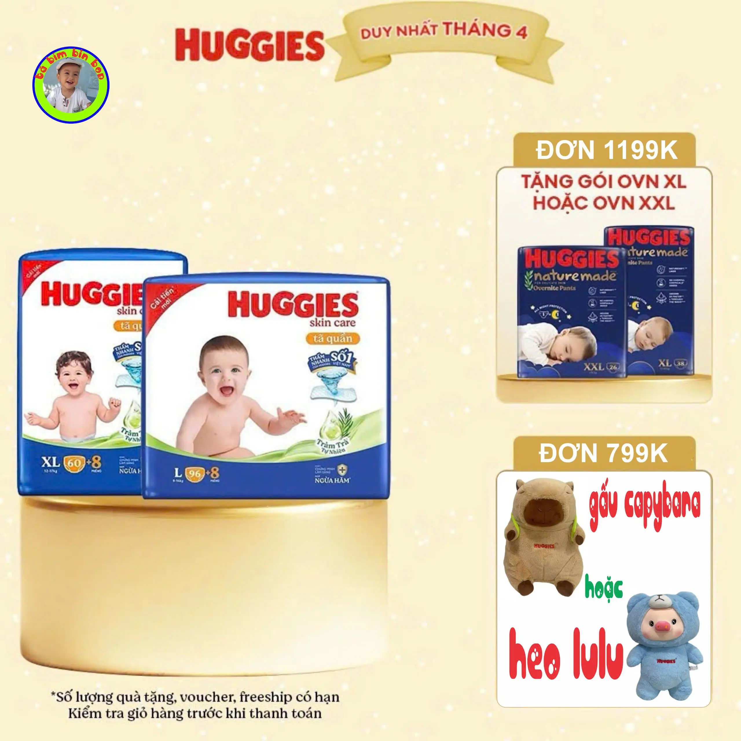 Tã quần Huggies skin care 5mm M106/L104/Xl88/Xxl80 mẫu mới 2024 Cho Bé Nữ Women