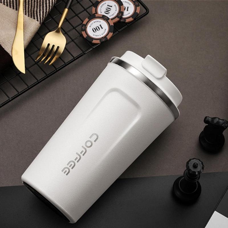 Vacuum Flask, 1 Count Double Wall Insulated Water Bottle, Convenient Stainless Steel Coffee Cup for Home Office 3
