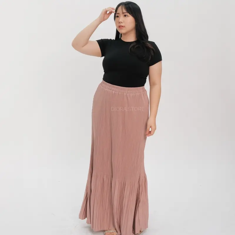 DIORA Rok Plisket Lidi Cabang Super Jumbo / Rok Premium / Rok Plisket / Rok Super Jumbo / Bawahan Wanita / Rok Wanita Muslim 2