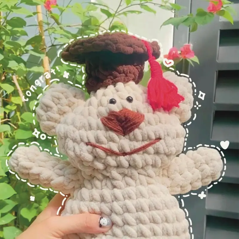 Gấu Bông Len Nhung Handmade Quà Tặng Tốt Nghiệp 2