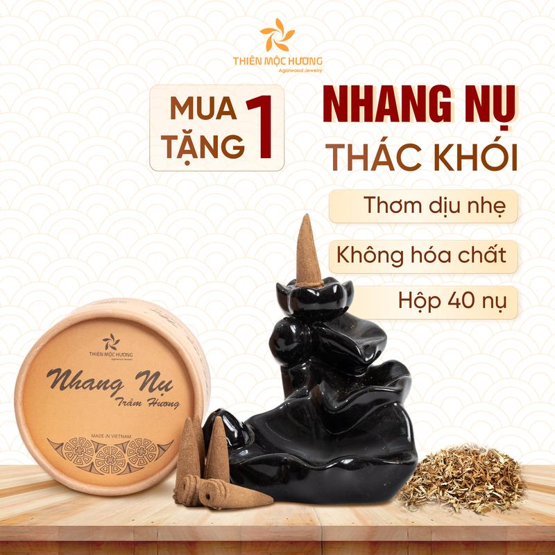 Combo hộp 40 nụ trầm hương Thiên Mộc Hương và thác khói - Tinh dầu Trầm Hương tự nhiên 12 năm xông thơm phòng