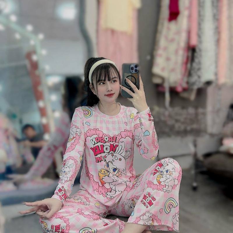 Set u kem tăm lạnh tay dài quần dài Hoạt Hình (65kg quay đầu) 5