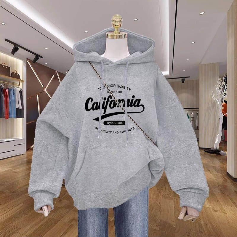 Product Introduction of Áo Hoodie Mùa Thu, Dành Cho Phụ Nữ, Hàng Mới Về Năm 2024, Thiết Kế Màu Xanh Navy Lót Lông Cừu, Áo Khoác In Hình Thời Trang Hàng Đầu 8
