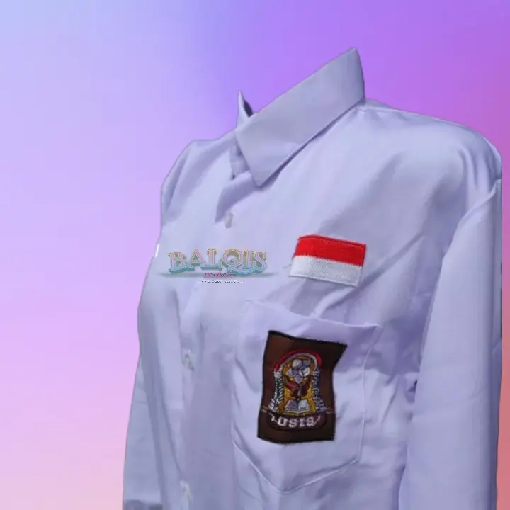 ameL Seragam SMA SMK Oxford Putih Panjang Siswa Siswi Katun Baju Kemeja Kerja Safety Wearpack Sekolah 3