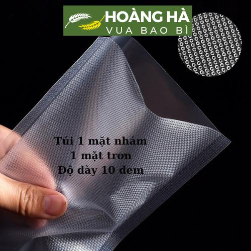 Túi hút chân không thực phẩm một mặt nhám, túi hút chân không 1 mặt nhám 1 mặt trơn( 100g, 200g, 500g/ Size)) mang bo zip bọc đựng