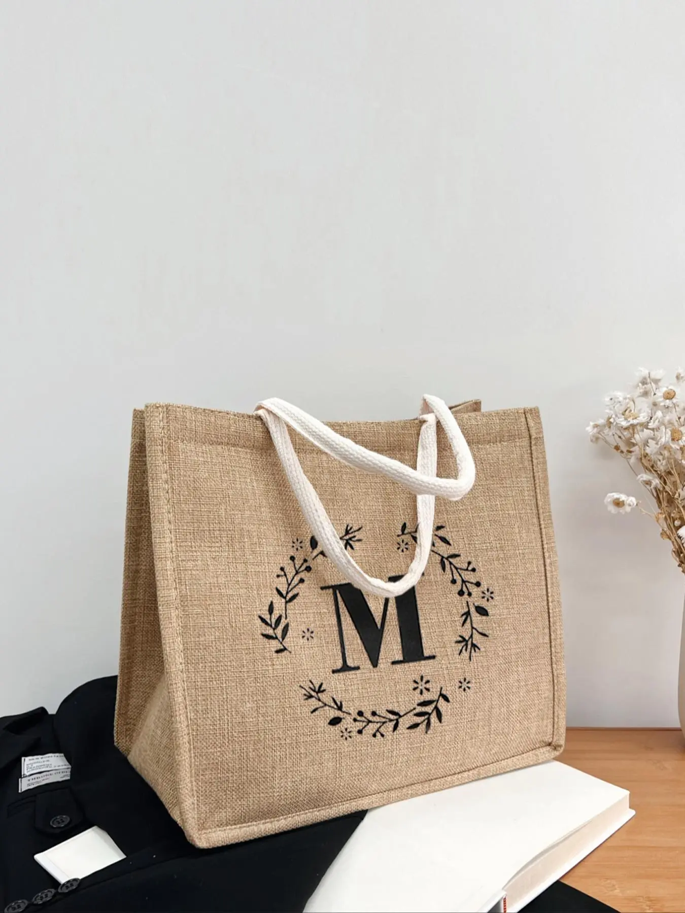 2pcs/set Women's Casual Fashionable Letter Design Tote Bag & Handbag, Simple Style Trendy Bag, All-match Bag Set for Daily Use, Daily Clothing Decor