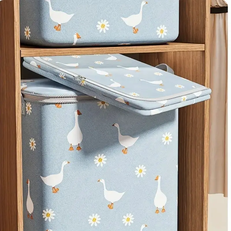 BLB Storage Box Organizer Container Selimut Keranjang Pakaian Dengan Tutup Resleting Serbaguna 4