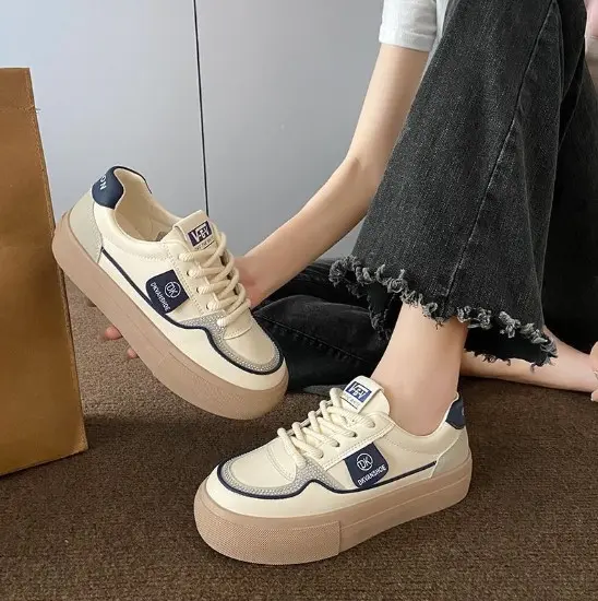 Giày thể thao nữ T39 độn dế 3p siêu êm chất liệu da cao cấp size 36-40 Kalee 8